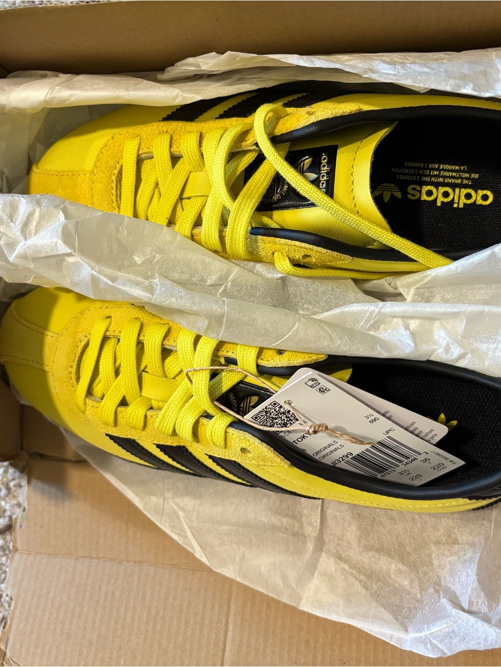 adidas Yellow and Black Women's Athletic Sneakers